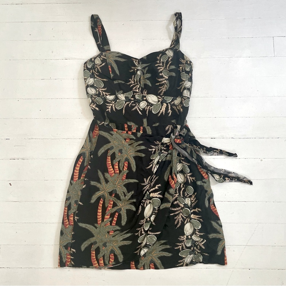 Vintage 80s 1980s Diamond Head Sportswear sundress faux-wrap XS